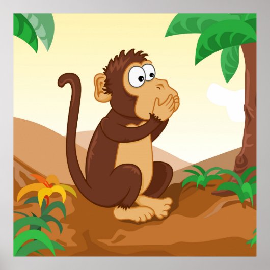 Poster Les singes sages parlant 1/3 (Devant)