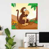 Poster Les singes sages parlant 1/3 (Bureau à domicile)
