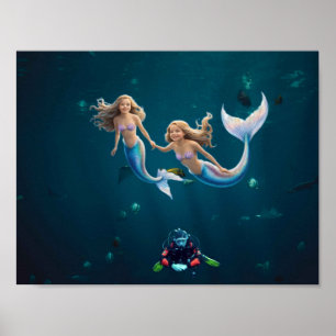 Poster Les sirènes s'amusent.