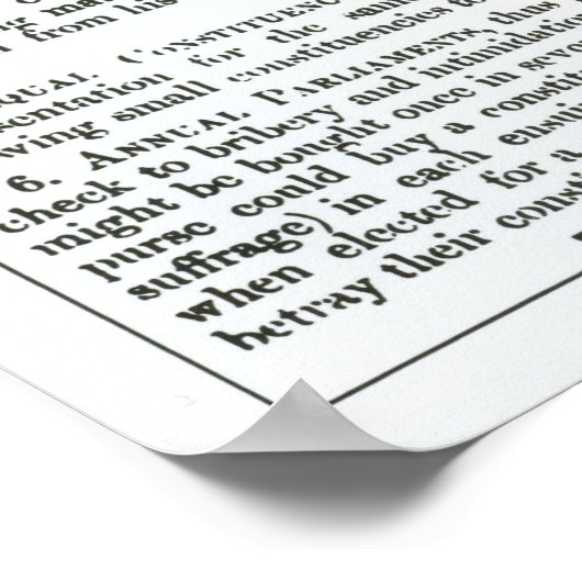 Poster Les six points de la Charte populaire (Coin)