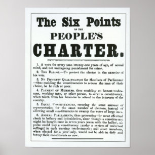 Poster Les six points de la Charte populaire