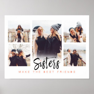 Poster Les soeurs font les meilleurs amis Photo Collage B