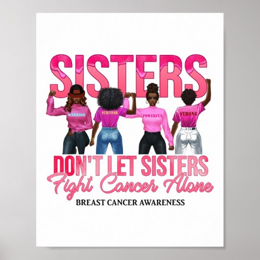 Poster Les soeurs noires ne laissent pas les soeurs comba (Devant)