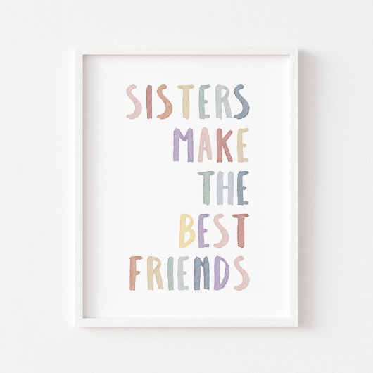 Poster Les soeurs pastel Boho font les meilleurs amis imp