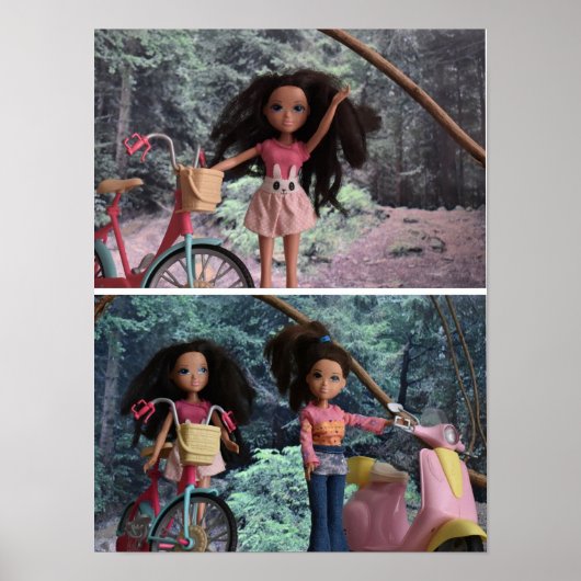 Poster Les soeurs se rencontrent dans la forêt. (Devant)