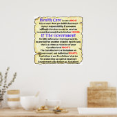 Poster Les Soins De Santé Ne Sont Pas Un Droit ! (Cuisine)