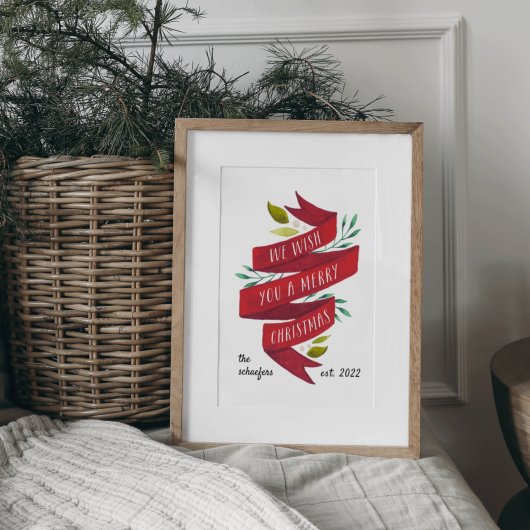 Poster Les soirées festives | Fêtes de Noël personnalisée