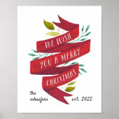 Poster Les soirées festives | Fêtes de Noël personnalisée (Devant)