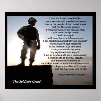 Poster Les Soldats Créent Le Guerrier Militaire Ethos