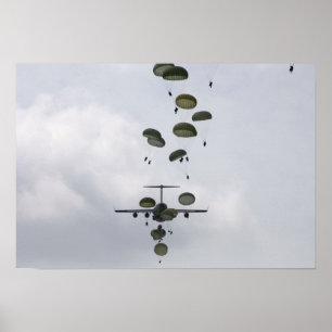 Poster Les soldats d'armée sautent de C.A. - 17