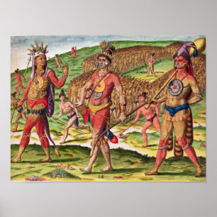 Poster Les soldats d'Outina qui marchent pour couper