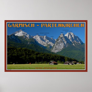 Poster Les sommets au-dessus de Garmisch