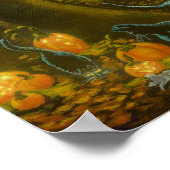 Poster Les sorcières d'Halloween dansent au clair de lune (Coin)