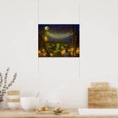 Poster Les sorcières d'Halloween dansent au clair de lune (Cuisine)