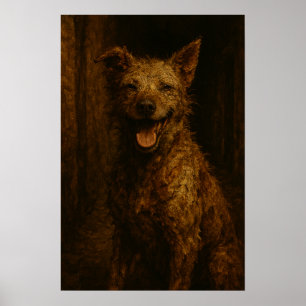 Poster Les Sourires Sont Gratuits : Chien Dépenaillé de l