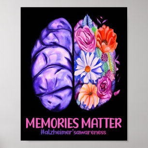 Poster Les souvenirs comptent Alzheimer Purple Alzheimer