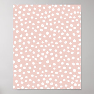 Poster Les Spots Blush Pink et White