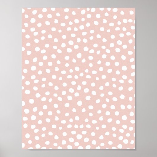 Poster Les Spots Blush Pink et White (Devant)