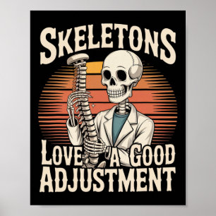 Poster Les squelettes aiment un bon ajustement Halloween