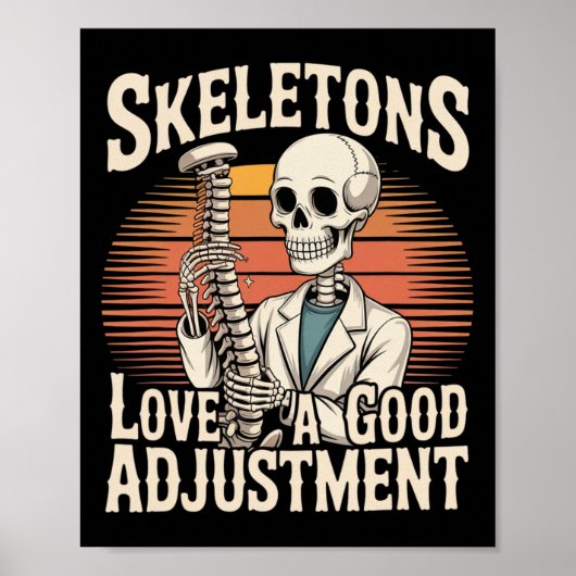 Poster Les squelettes aiment un bon ajustement Halloween (Devant)