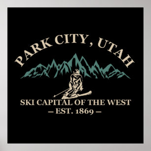 Poster Les stations de ski de Park City Utah