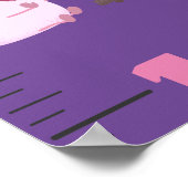 Poster Les sucreries mignonnes traite dessin graphique de (Coin)