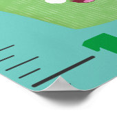 Poster Les sucreries mignonnes traite dessin graphique de (Coin)
