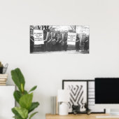 Poster Les suffragettes chatouillent la Maison Blanche (Bureau à domicile)