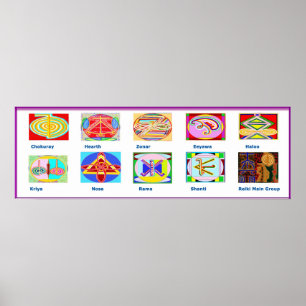 Poster Les symboles du maître curatif de REIKI Karuna