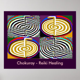 Poster Les symboles du maître curatif de REIKI Karuna