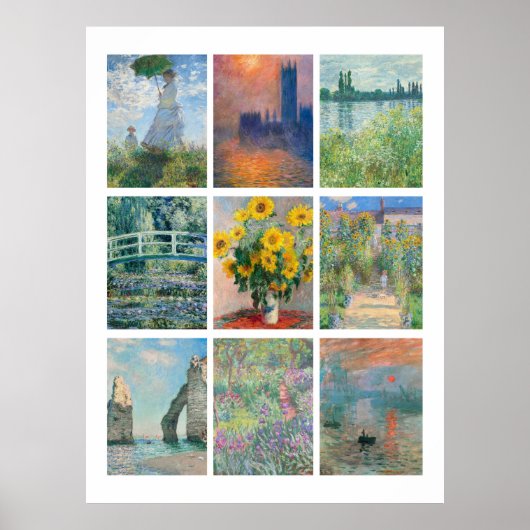 Poster Les tableaux de Monet (Devant)