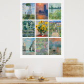 Poster Les tableaux de Monet (Cuisine)