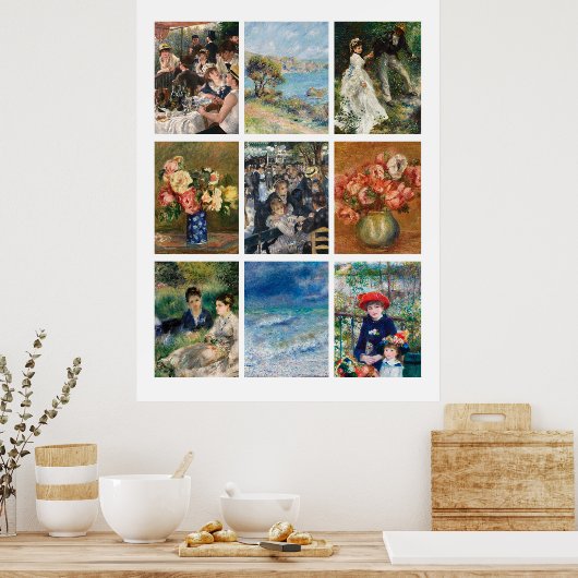 Poster Les tableaux de Renoir (Cuisine)