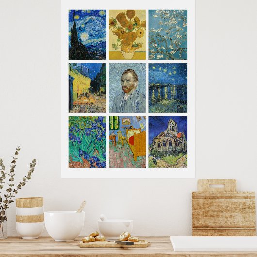 Poster Les tableaux de Van Gogh (Cuisine)