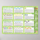 Poster Les tableaux horaires (Devant)