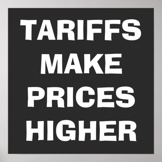 Poster Les Tarifs Augmentent Les Prix Sur Mesure (Devant)