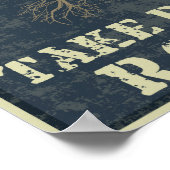 Poster Les tempêtes font que les arbres prennent des raci (Coin)