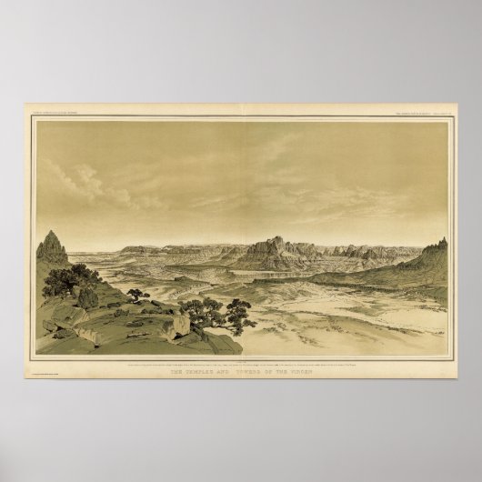 Poster Les temples et les tours de la Virgen (Devant)