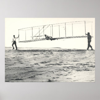 Poster Les tests de planeur de Wright Brothers