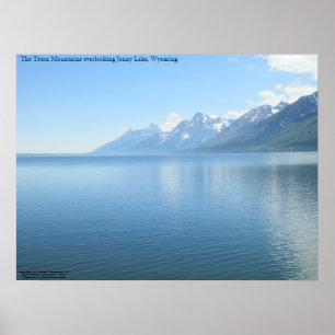 Poster Les Teton Mountains surplombant le lac Jenny