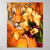 POSTER LES TIGERS AIMENT LES FLEURS (Devant)