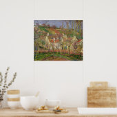 Poster Les toits rouges, ou coin d'un village (Cuisine)