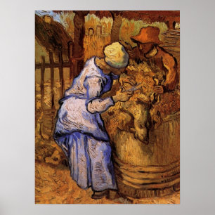 Poster Les Tondeurs de moutons (d'après Millet) par Vince