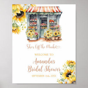 Poster Les Tournesols De La Fête des mariées Du Marché Bi