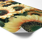 Poster Les tournesols jaunes me rendent heureux (Coin)