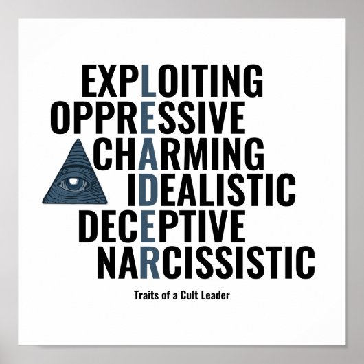 Poster Les traits d'un leader de culte (Devant)