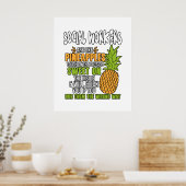 Poster Les Travailleurs Sociaux Sont Comme Des Ananas. (Cuisine)