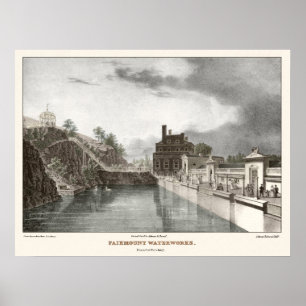 Poster Les travaux d'eau à Fairmount Philadelphia