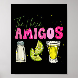 Poster Les Trois Amicos Cinco De Mayo Tequila Boivent Des