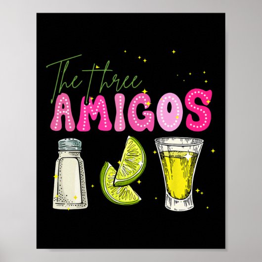 Poster Les Trois Amicos Cinco De Mayo Tequila Boivent Des (Devant)